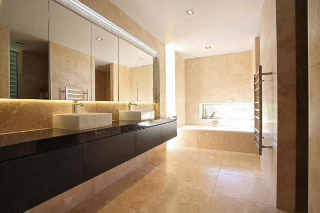 12. Double sinks in bathroom