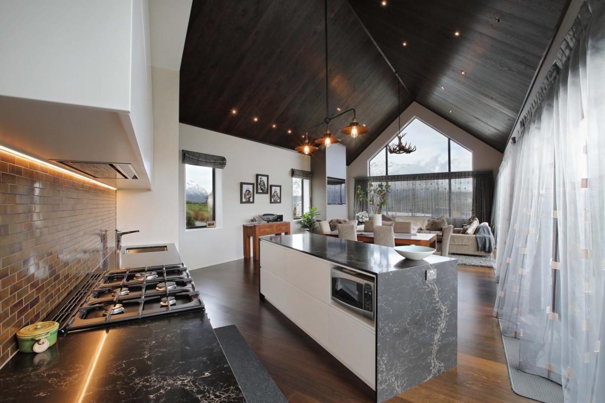 1 Kitchen Lounge room view