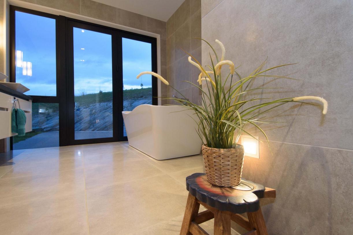 Bathroom and view2