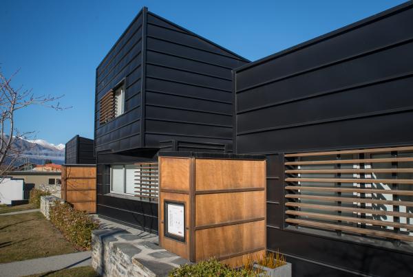 Colorsteel clad apartment building in Queenstown